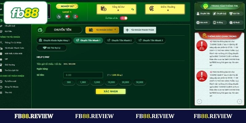 Chuyển tiền nhanh 1 - HELP 2 PAY