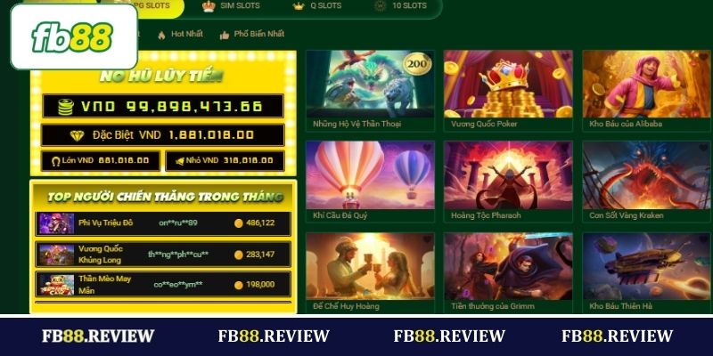 Điểm danh NPH đẳng cấp tại nổ hũ đổi thưởng FB88